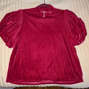 Free People Pink velvet Top